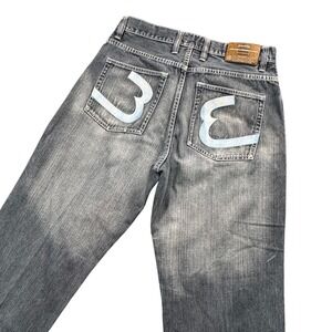 Evolution 1972 Mens Extra Baggy Jeans 33x32 Dark Wash Y2K Skater Denim Vintage